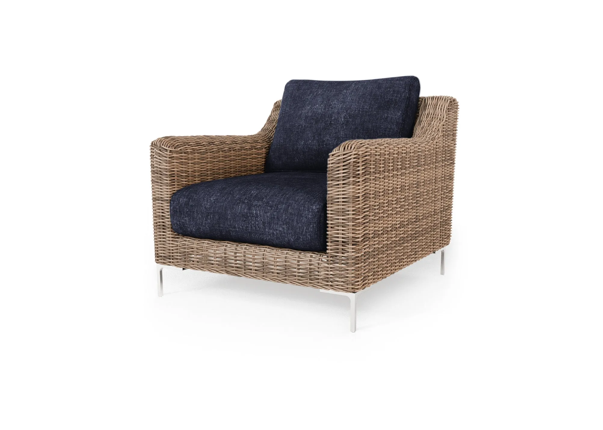Brown Wicker Outdoor Armchair