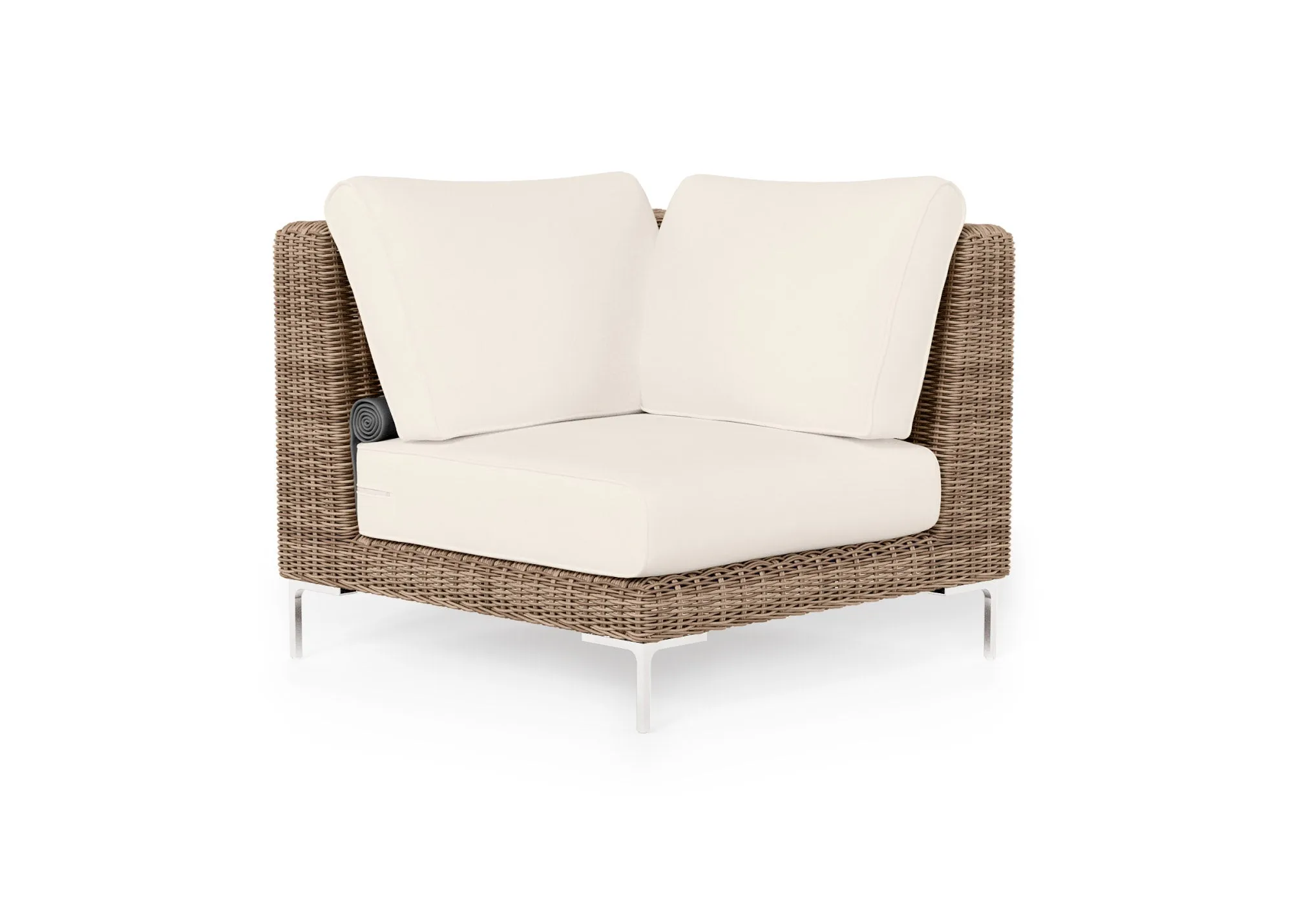Brown Wicker Outdoor Sectional Chair