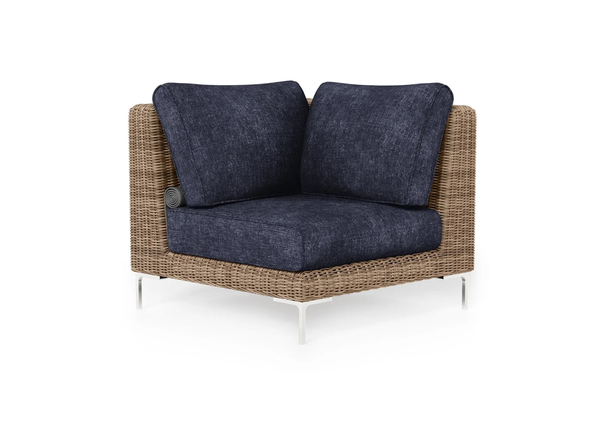 Brown Wicker Outdoor Sectional Chair
