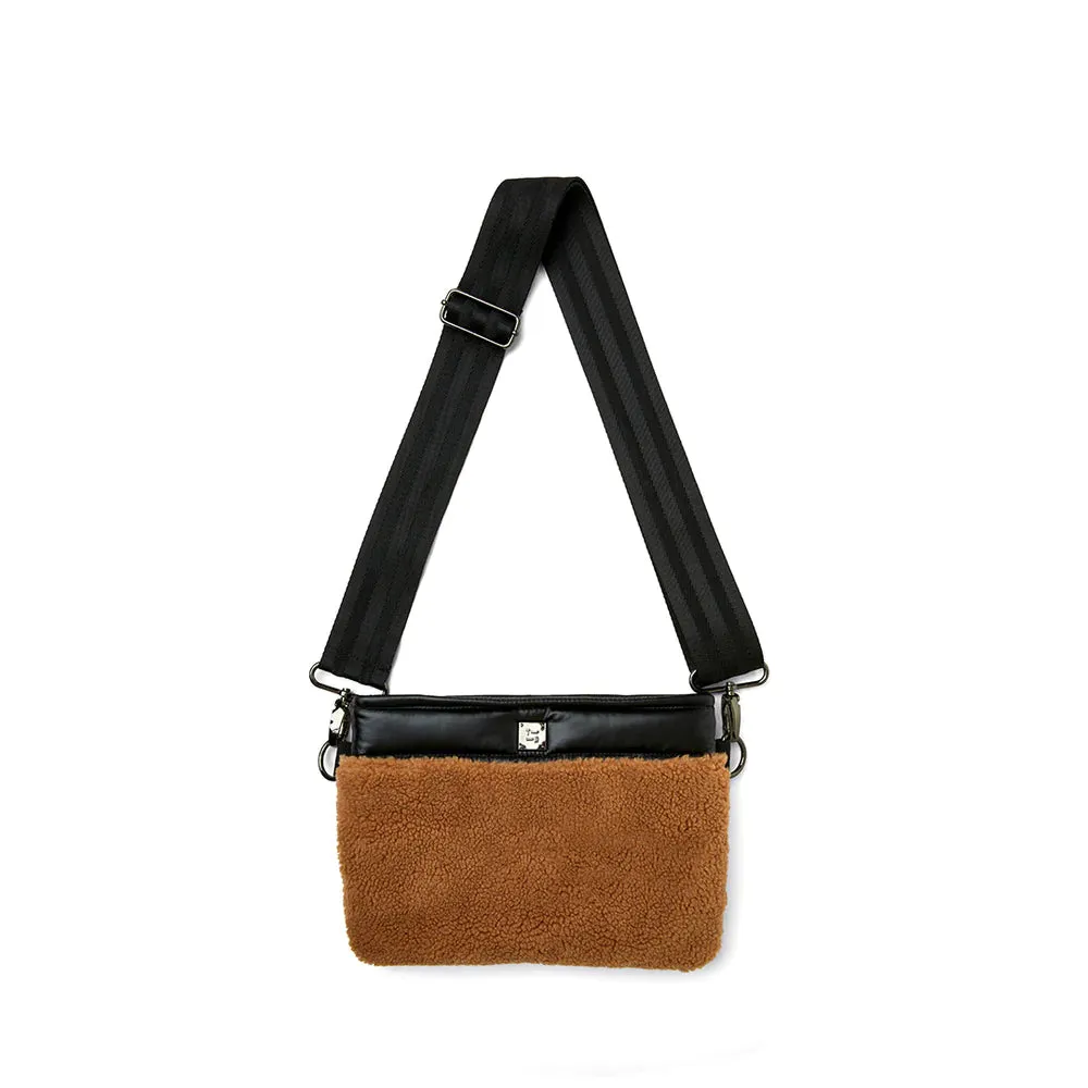 BUM BAG 2.0 - Pearl Black & Nude Sherpa