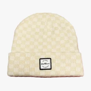 Cali Beanie Checkered- Cream & Beige