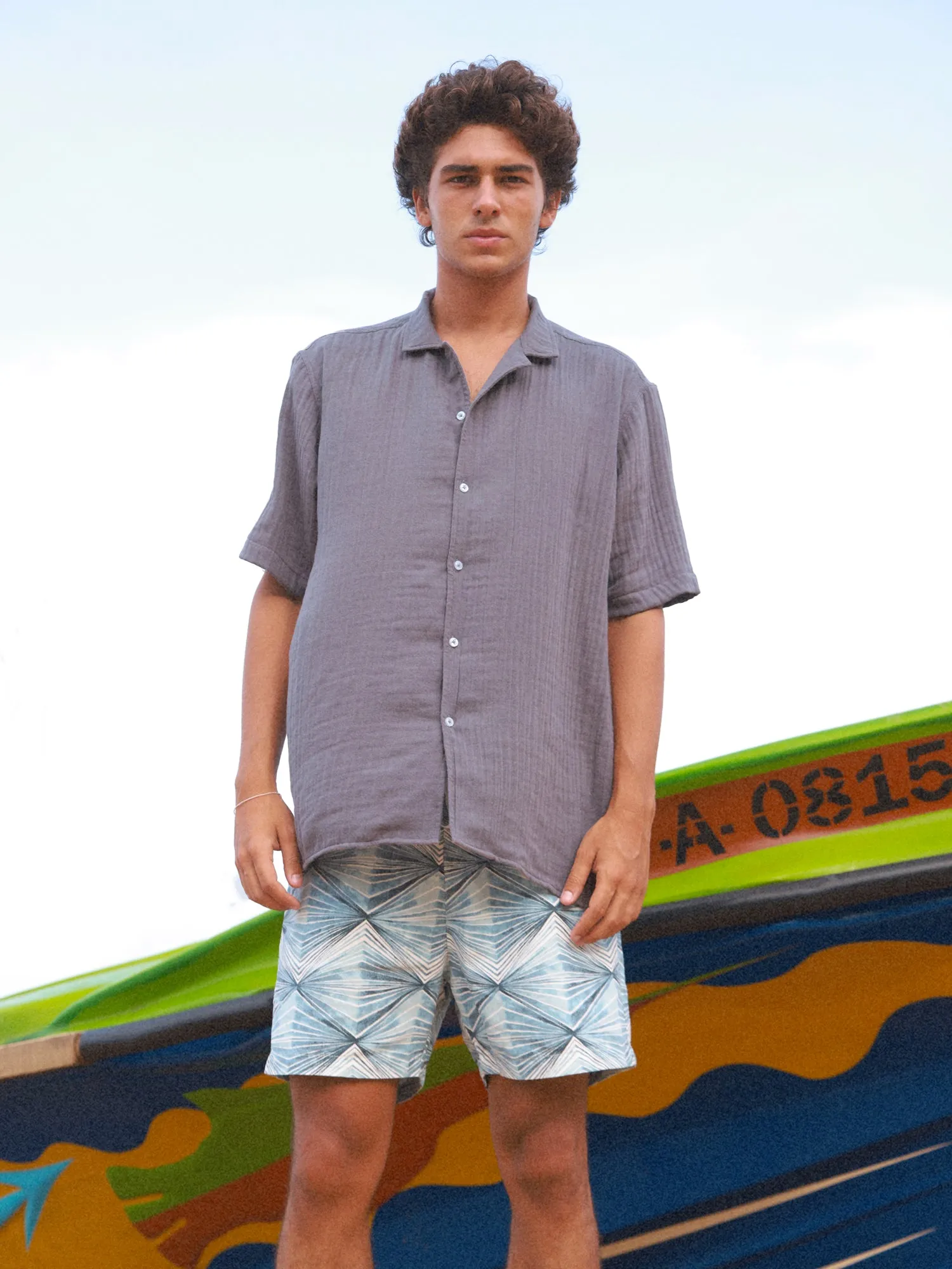 Camp Collar Detailed Shirt