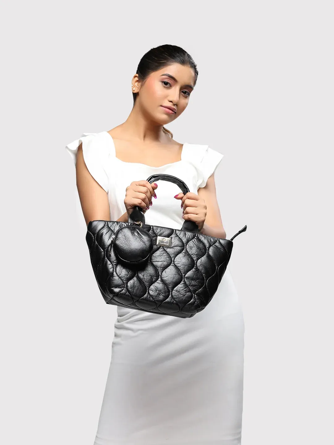 Caprese Briar Small Black Office Tote Bag