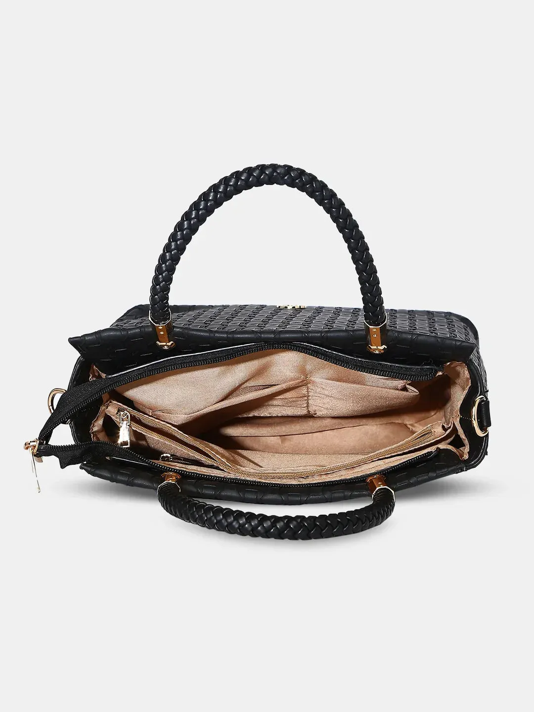 Caprese Rosa Small Black Tote Bag