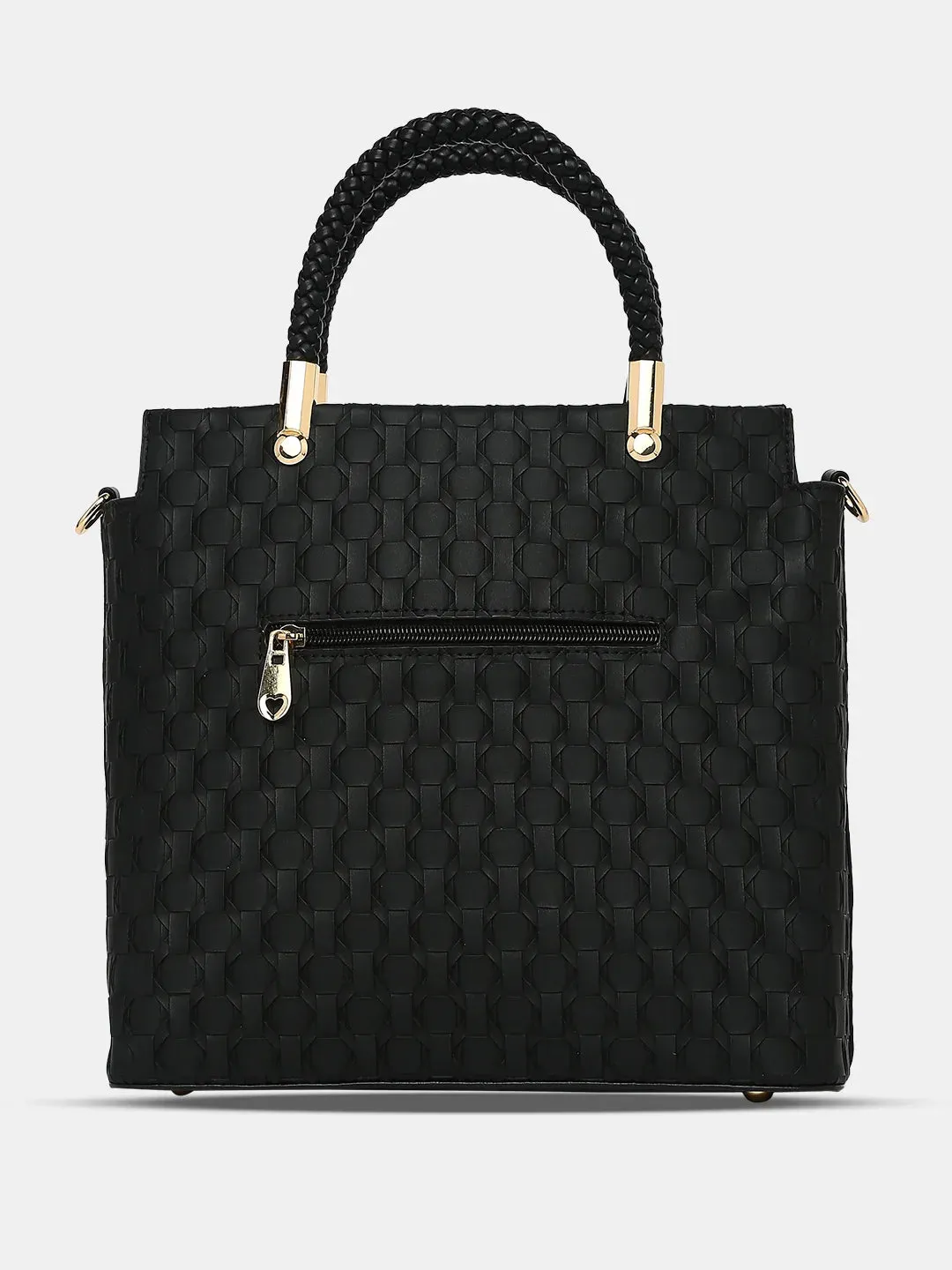 Caprese Rosa Small Black Tote Bag