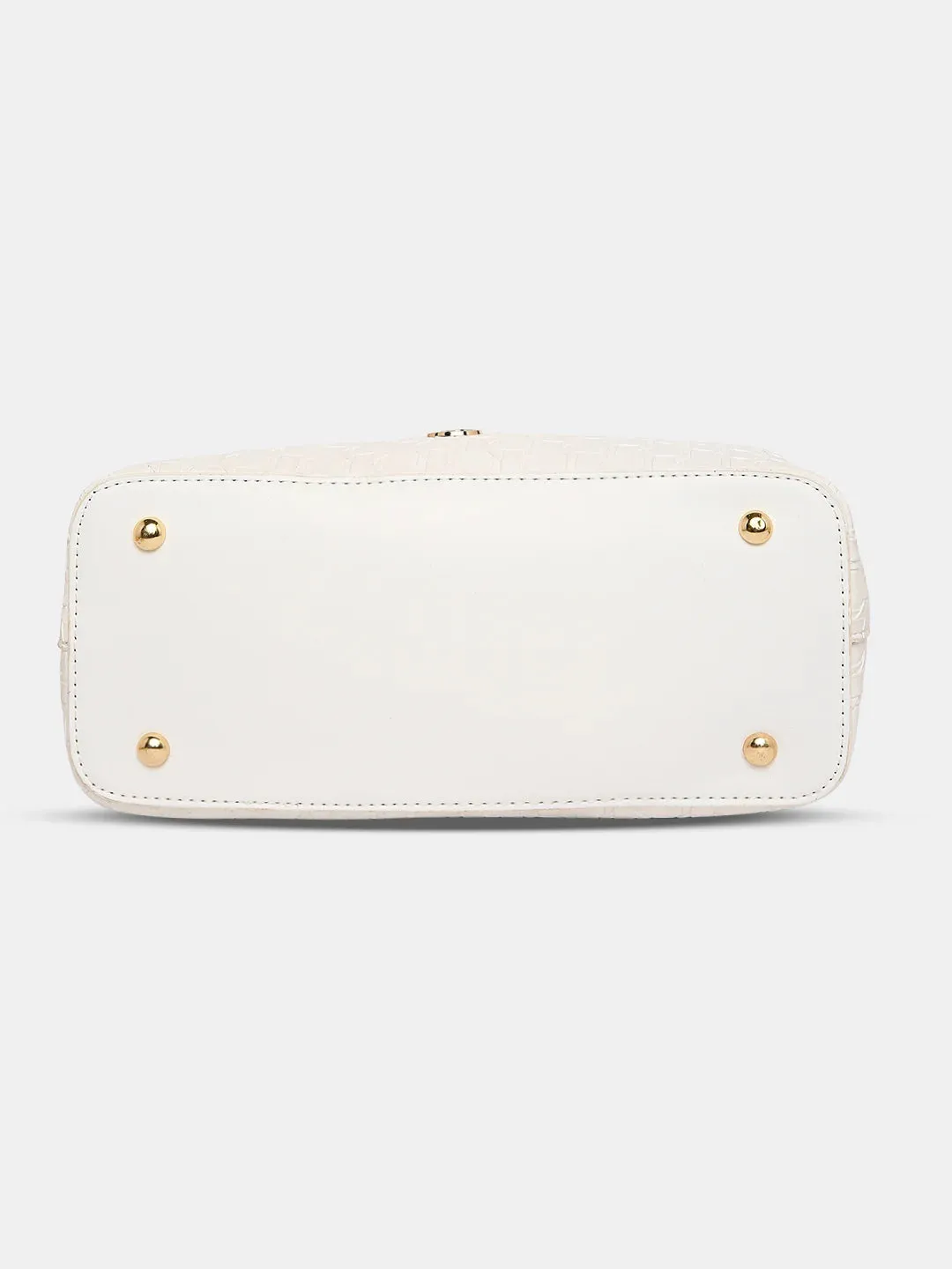 Caprese Rosa Small White Tote Bag