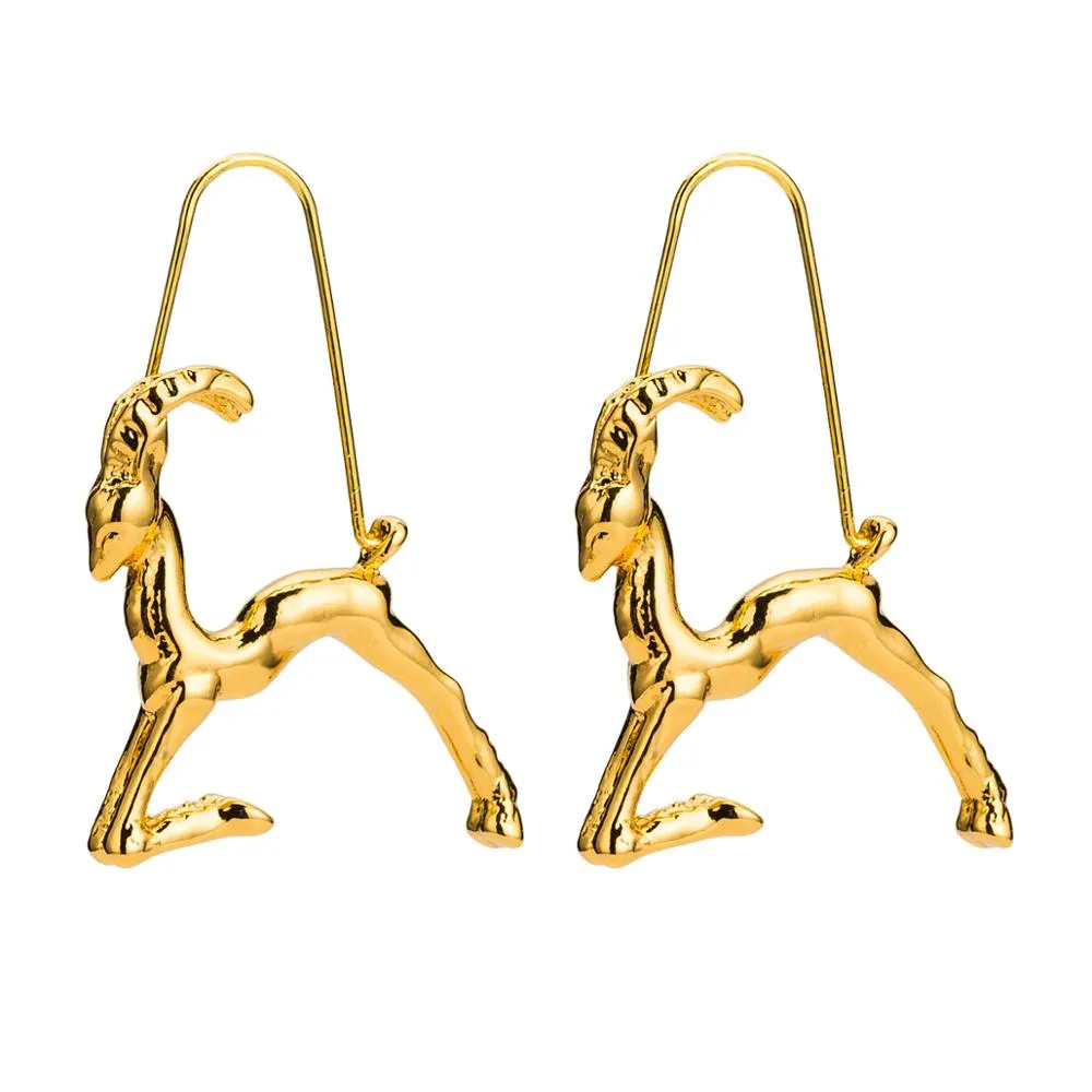 Capricorn artistic earrings (The Goat)