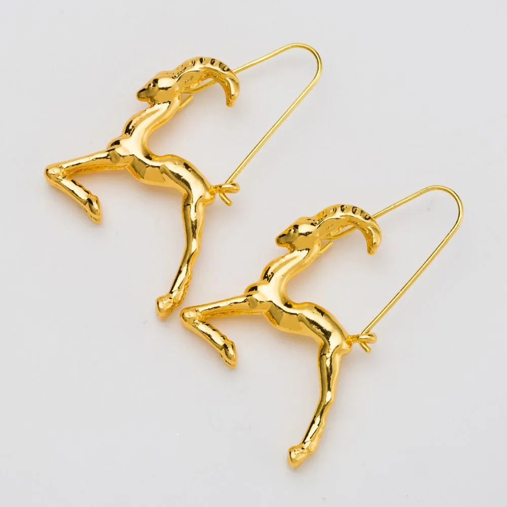 Capricorn artistic earrings (The Goat)