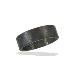 Carbon Fiber band 8mm flat checkered. Size 10 (99948)