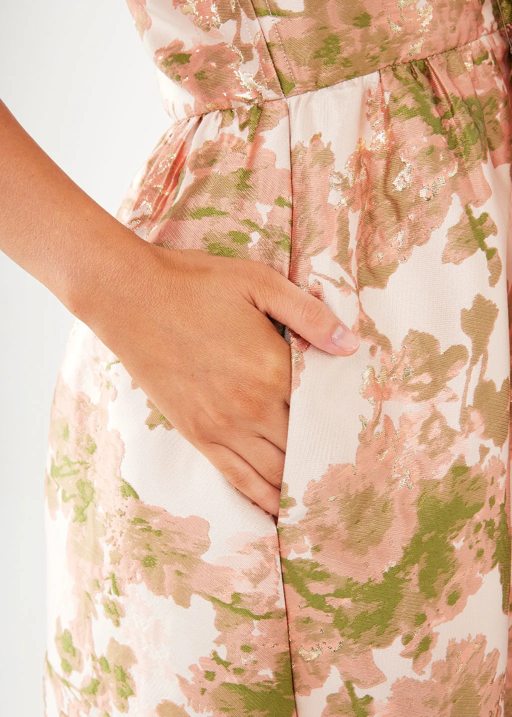 Caroline Gown Baby's Breath Jacquard