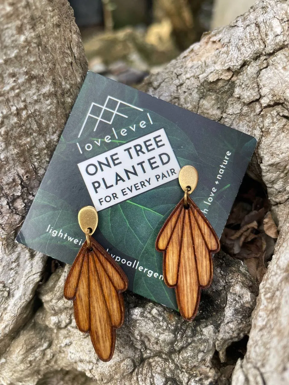 Celestial Wood Earrings | SUN BEAM