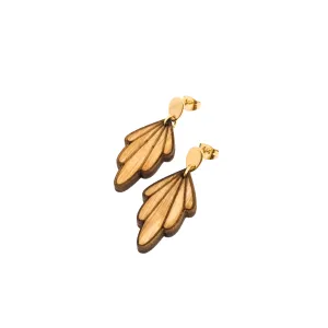 Celestial Wood Earrings | SUN BEAM