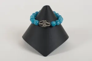 Chalcedony with Pave Diamond Bead