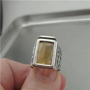 Champagne Ring size 6.5, 7  925 Sterling Silver Handmade Hadar Designers (H) SALE