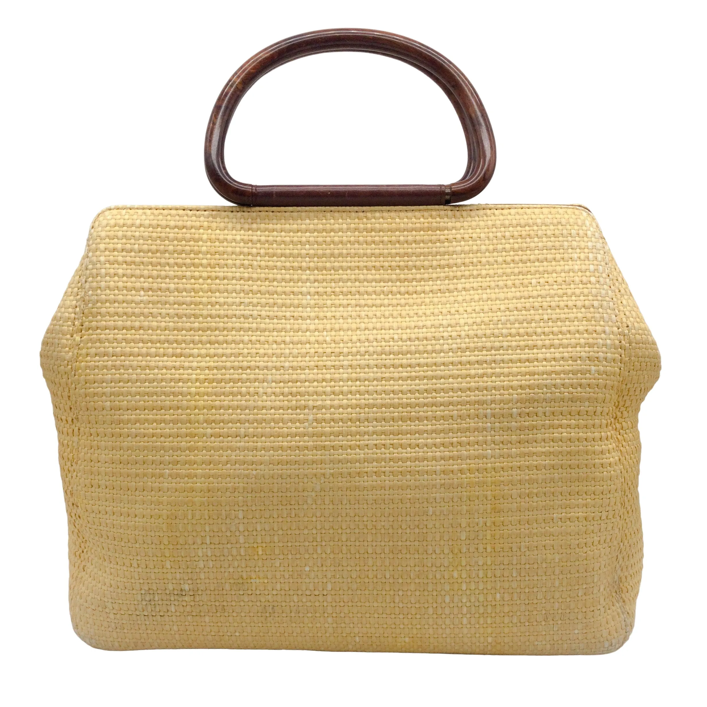Chanel Cc Doctor's Beige Raffia Tote