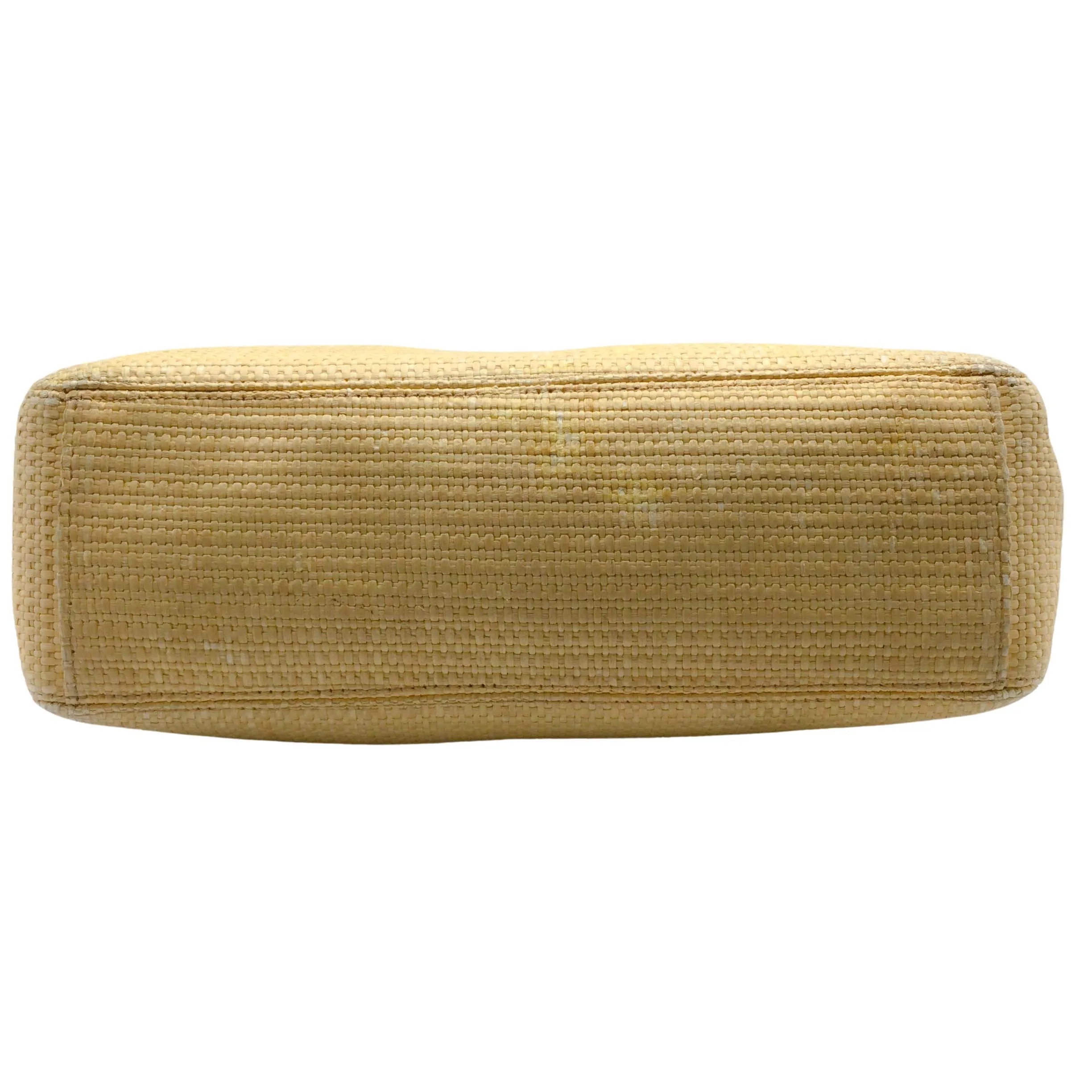 Chanel Cc Doctor's Beige Raffia Tote