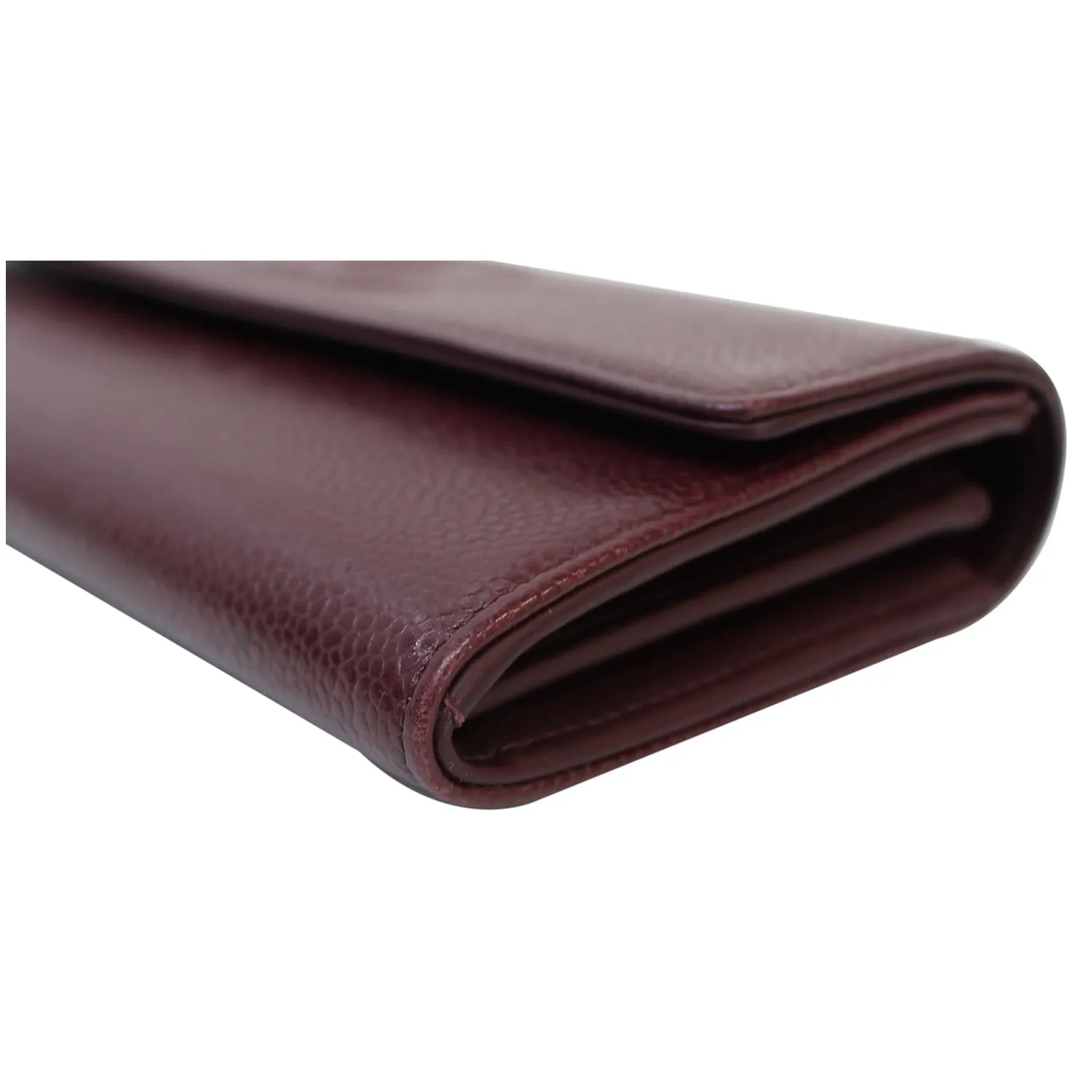 CHANEL Timeless CC Large Gusset Flap Caviar Wallet Burgundy - Last Call