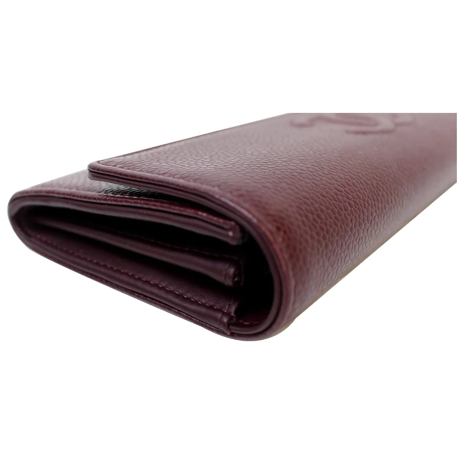 CHANEL Timeless CC Large Gusset Flap Caviar Wallet Burgundy - Last Call