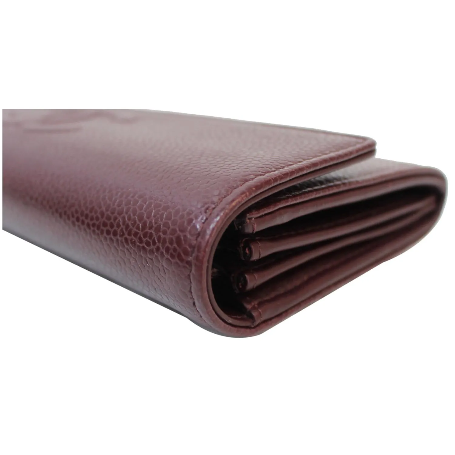CHANEL Timeless CC Large Gusset Flap Caviar Wallet Burgundy - Last Call