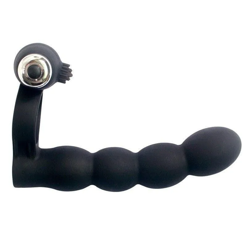 Chapelet Anal Silicone Vibrant noir vibrator