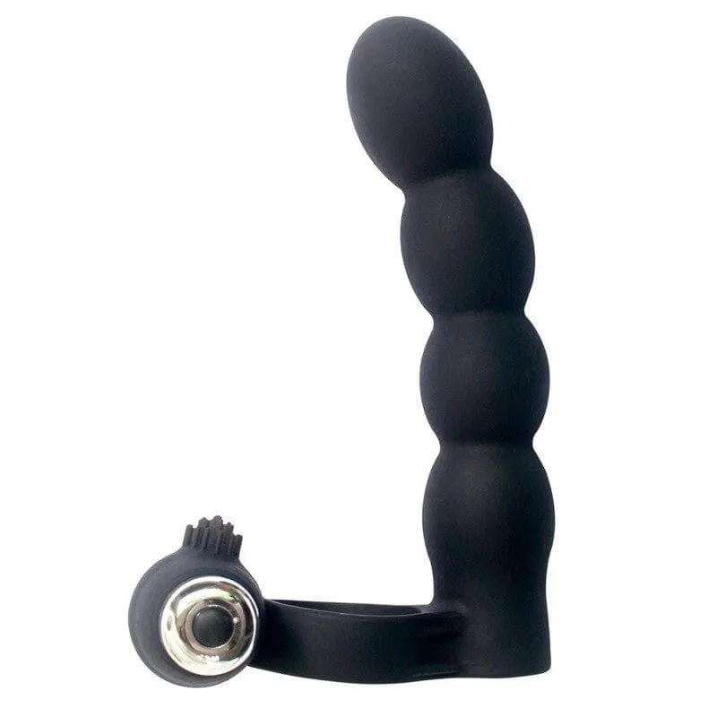 Chapelet Anal Silicone Vibrant noir vibrator