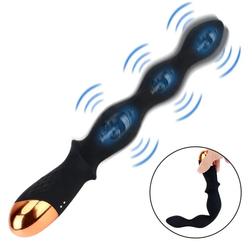Chapelet Anal Silicone Vibrantavec 10 vitesses
