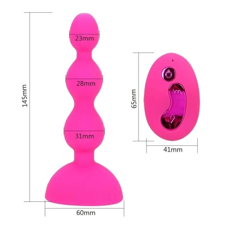 Chapelet Anal vibrant silicone Violet