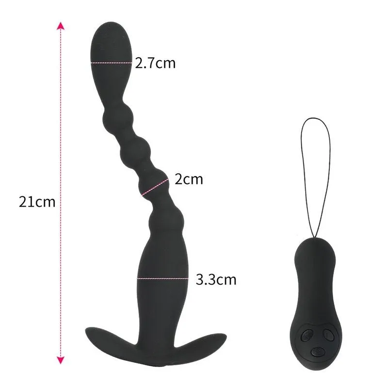 Chapelet Vibrant Anal Rechargeable en Silicone