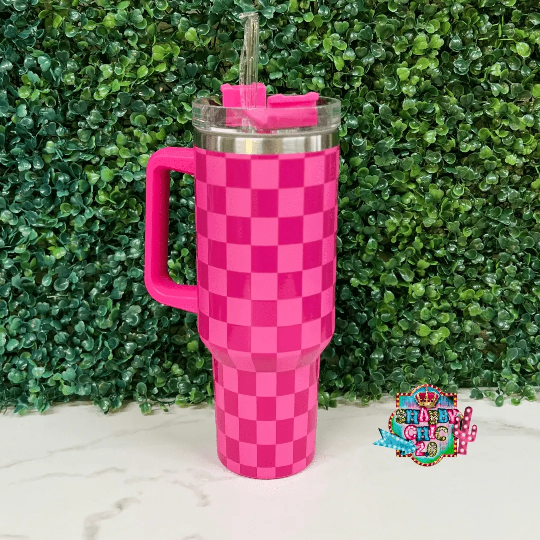 Checkered 40oz Tumbler