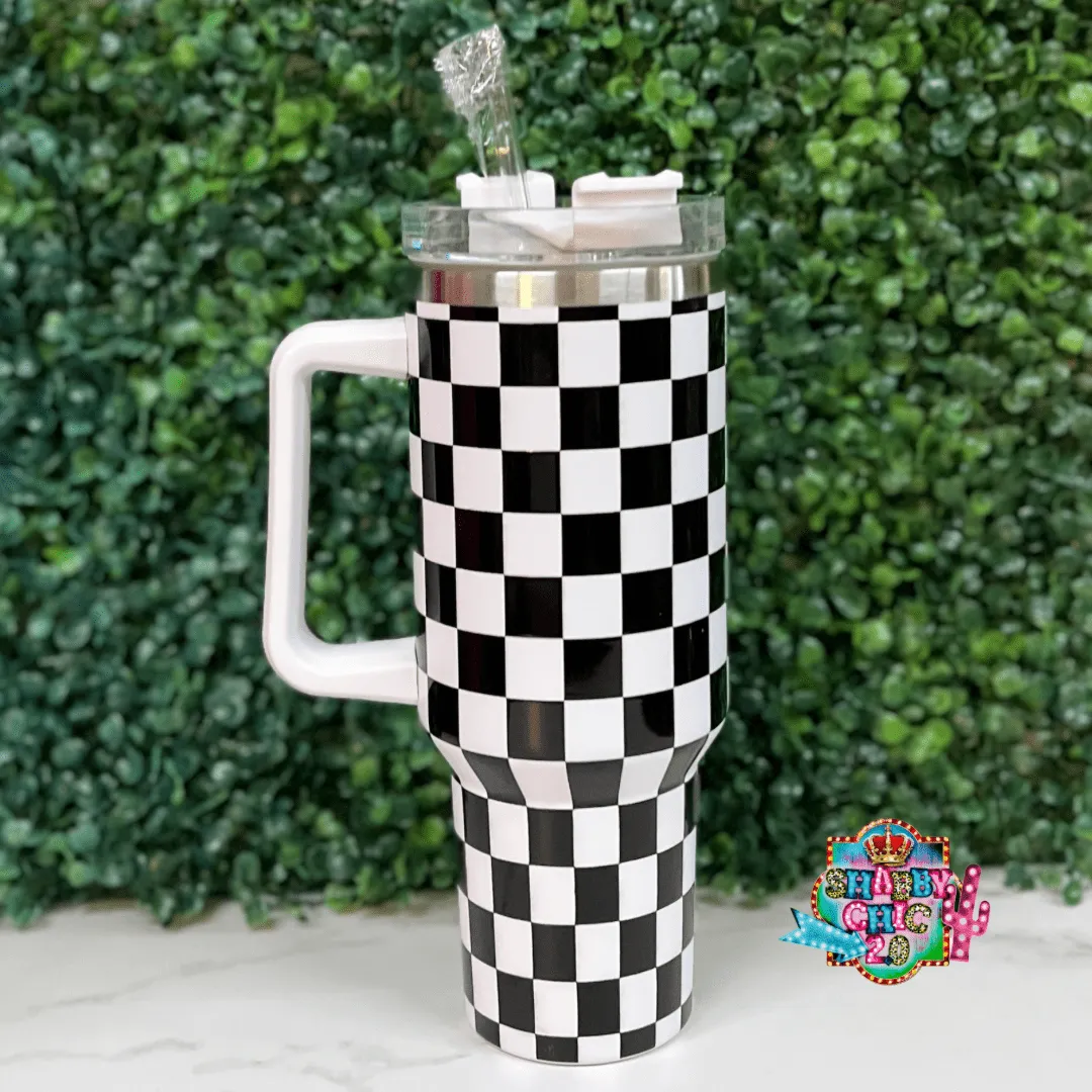 Checkered 40oz Tumbler