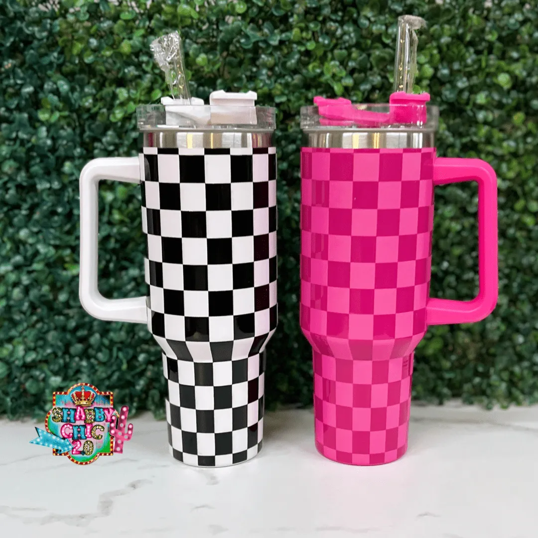 Checkered 40oz Tumbler