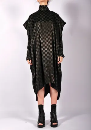 Checkered Dress with Sleeves