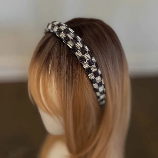 Checkered Glam Headband