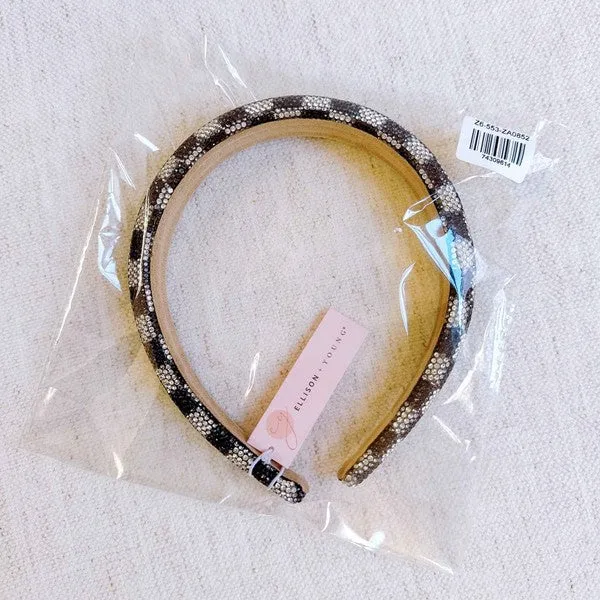 Checkered Glam Headband