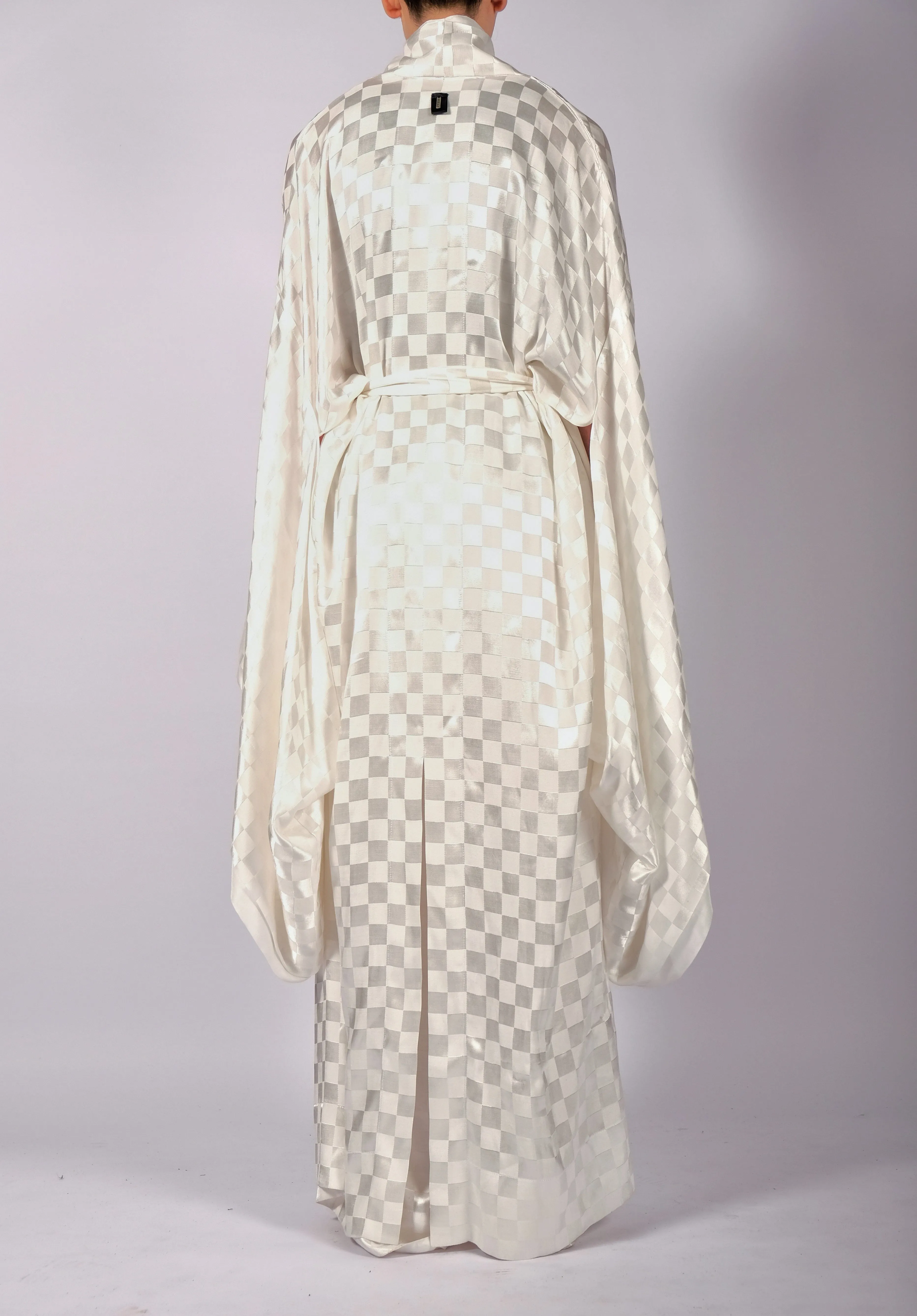 Checkered Kimono Maxi