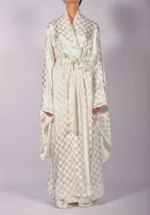 Checkered Kimono Maxi