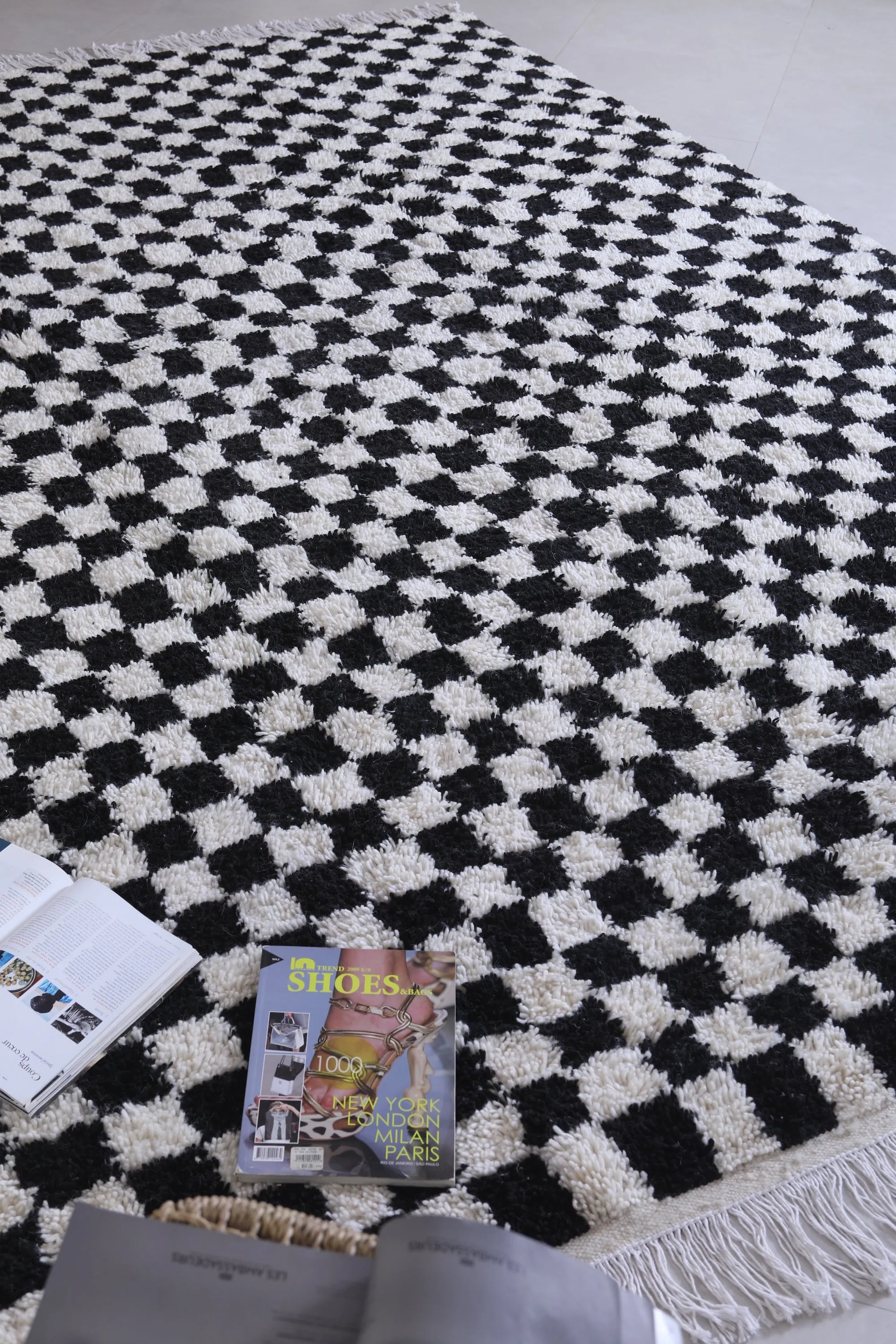 Checkered Moroccan rug - Handmade rug - Custom Rug