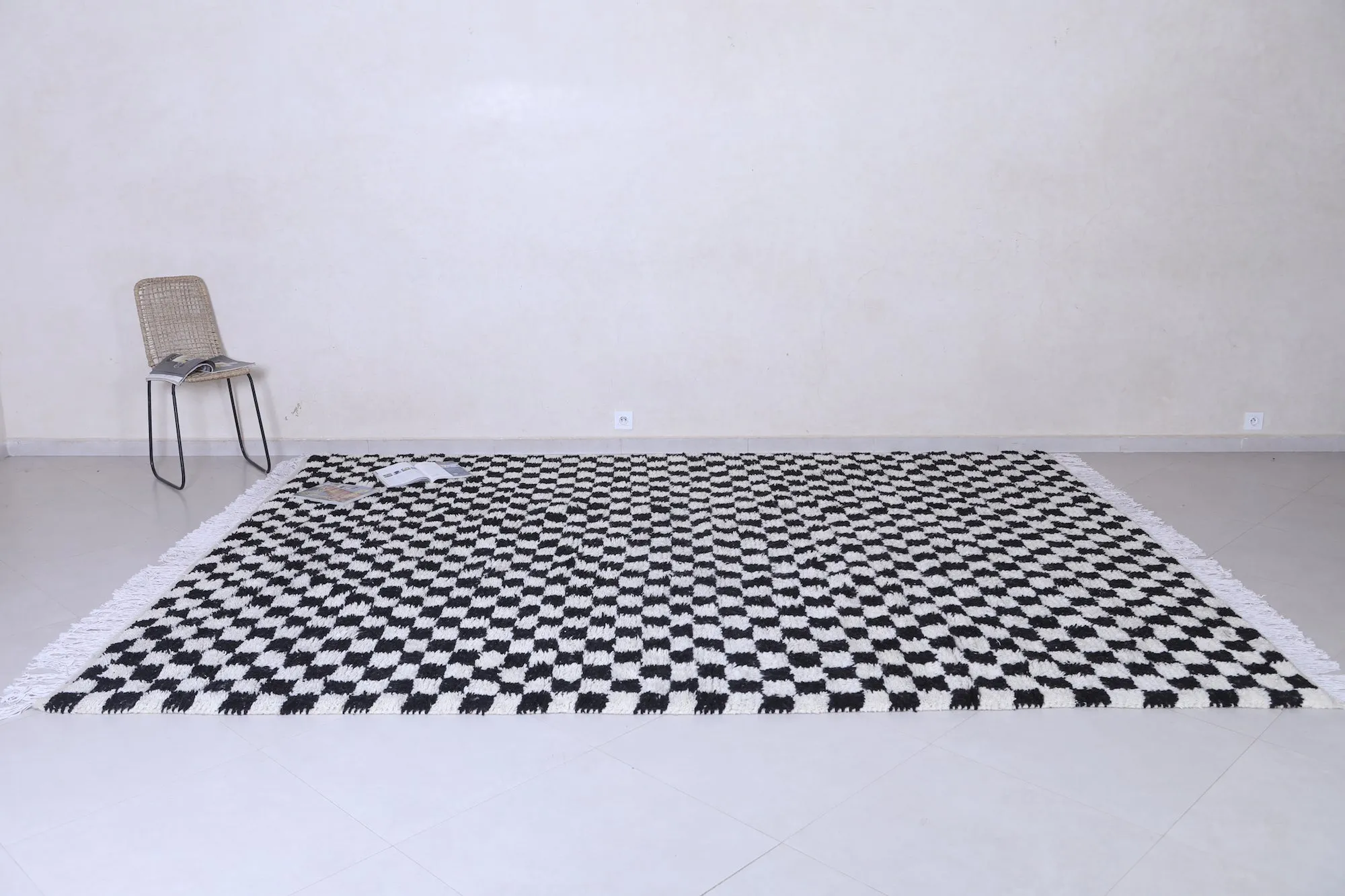 Checkered Moroccan rug - Handmade rug - Custom Rug