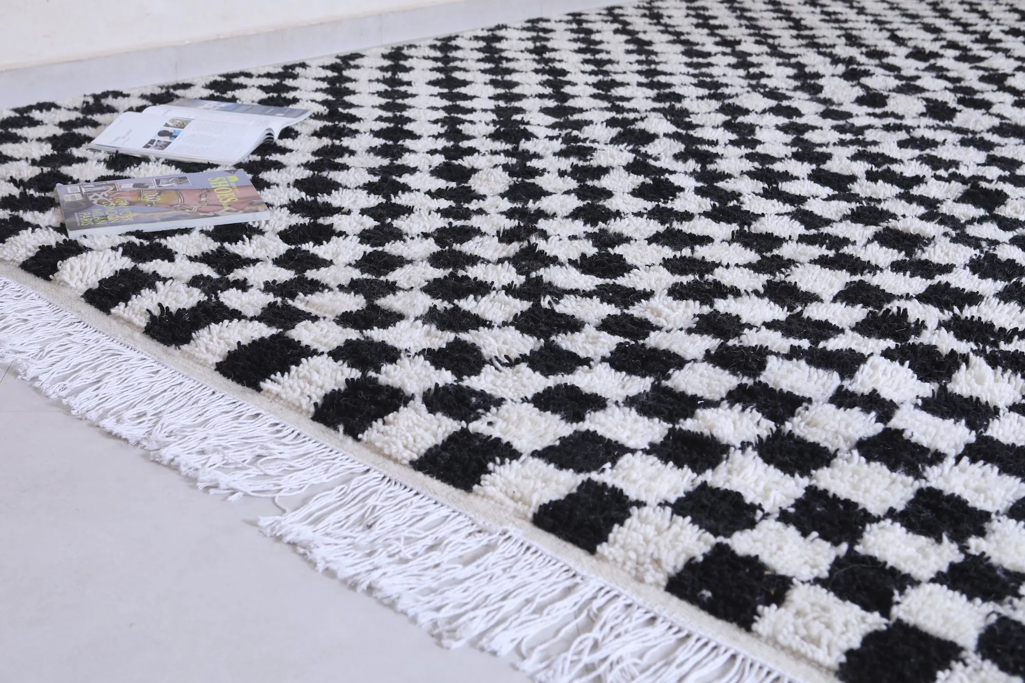 Checkered Moroccan rug - Handmade rug - Custom Rug