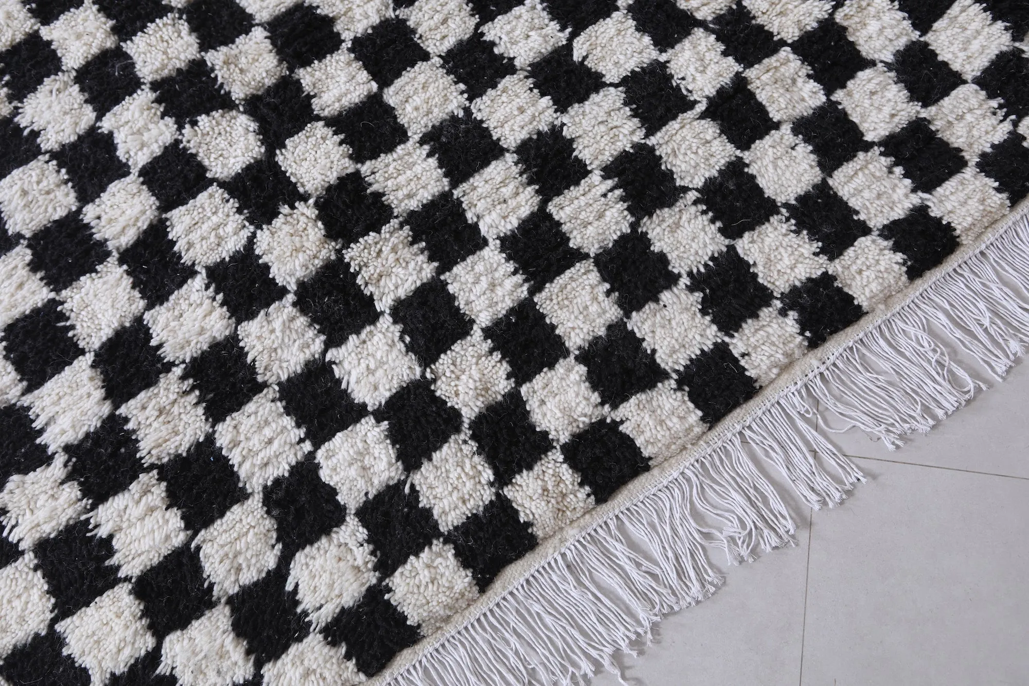 Checkered Moroccan rug - Handmade rug - Custom Rug