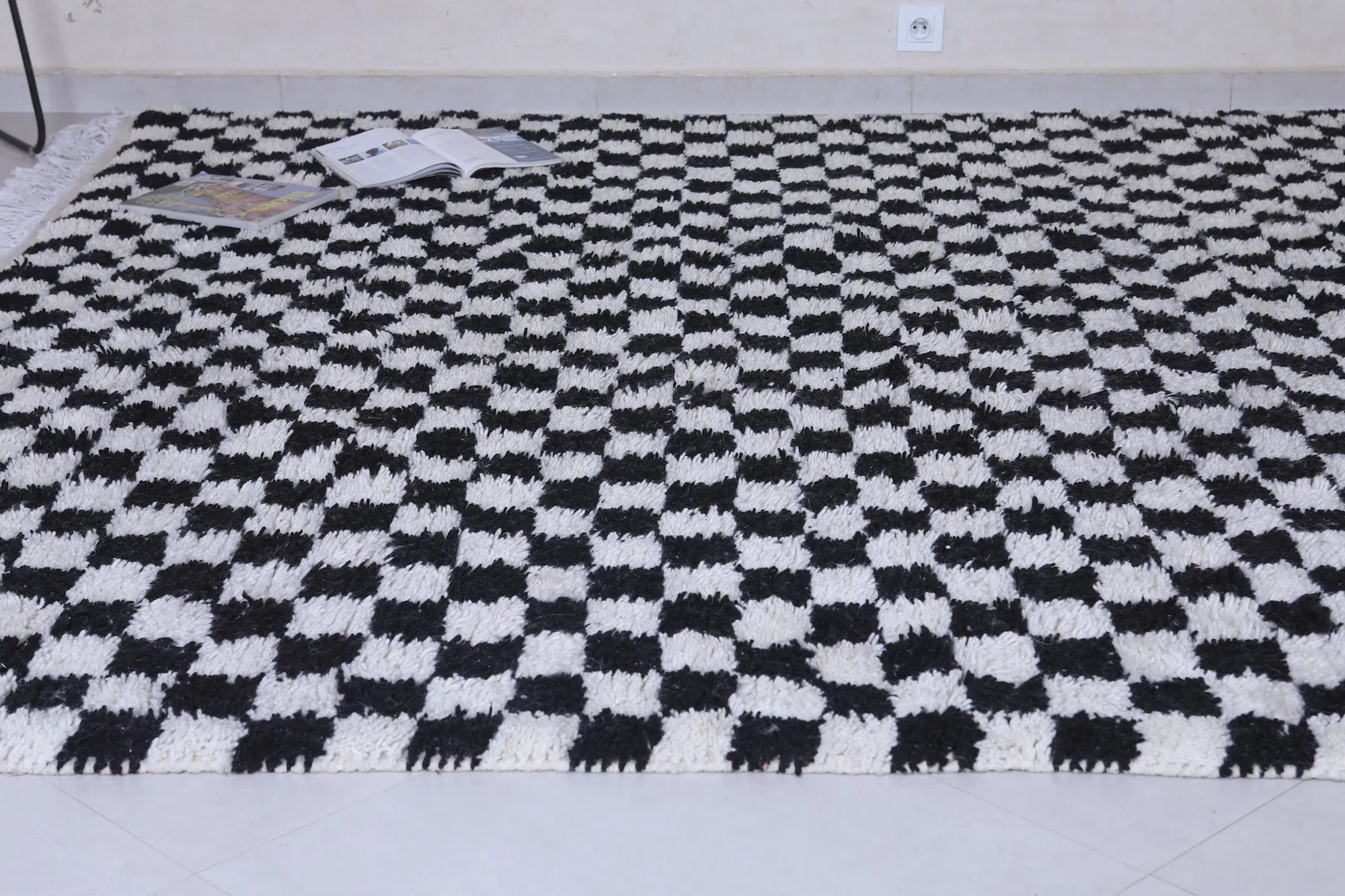 Checkered Moroccan rug - Handmade rug - Custom Rug