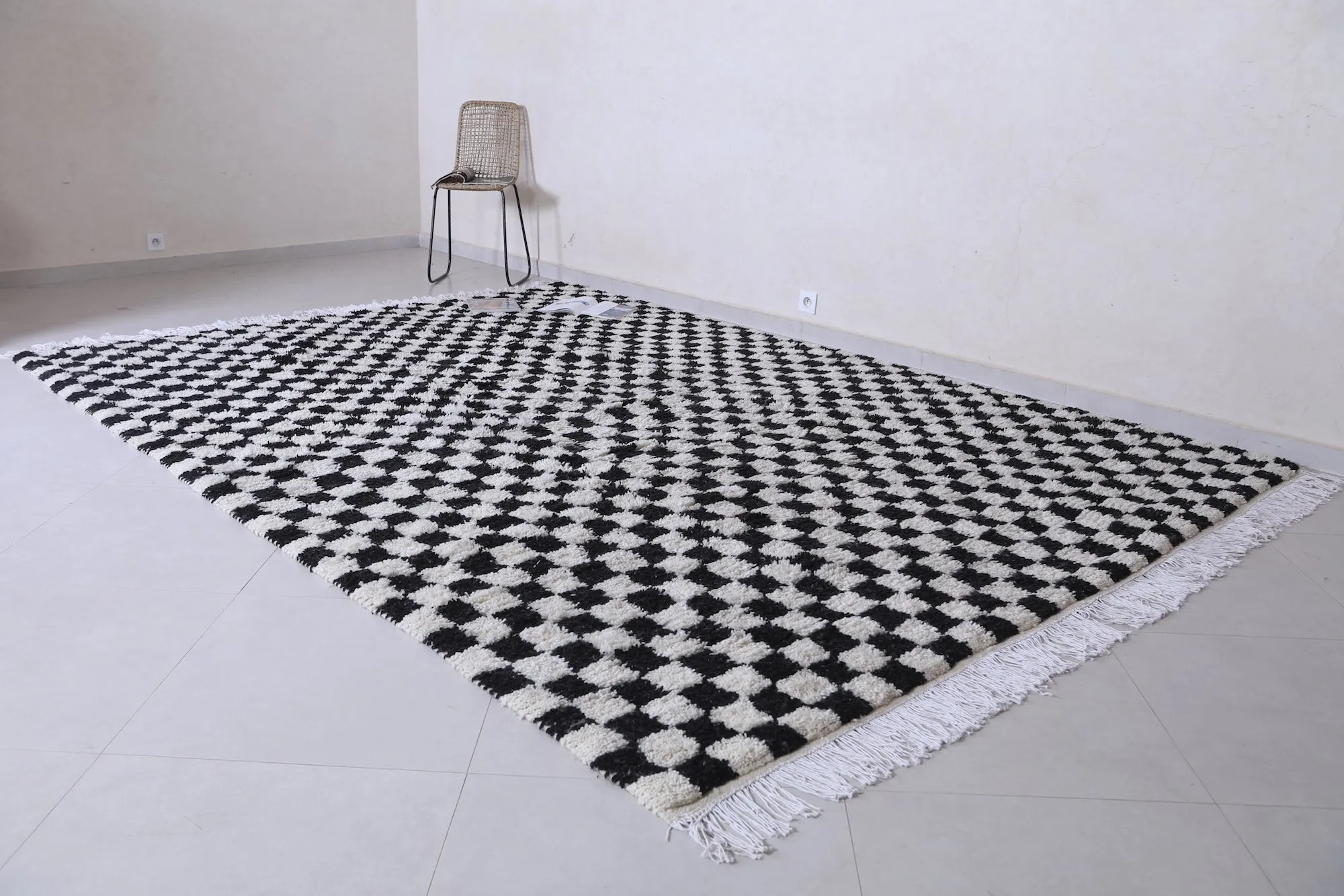 Checkered Moroccan rug - Handmade rug - Custom Rug