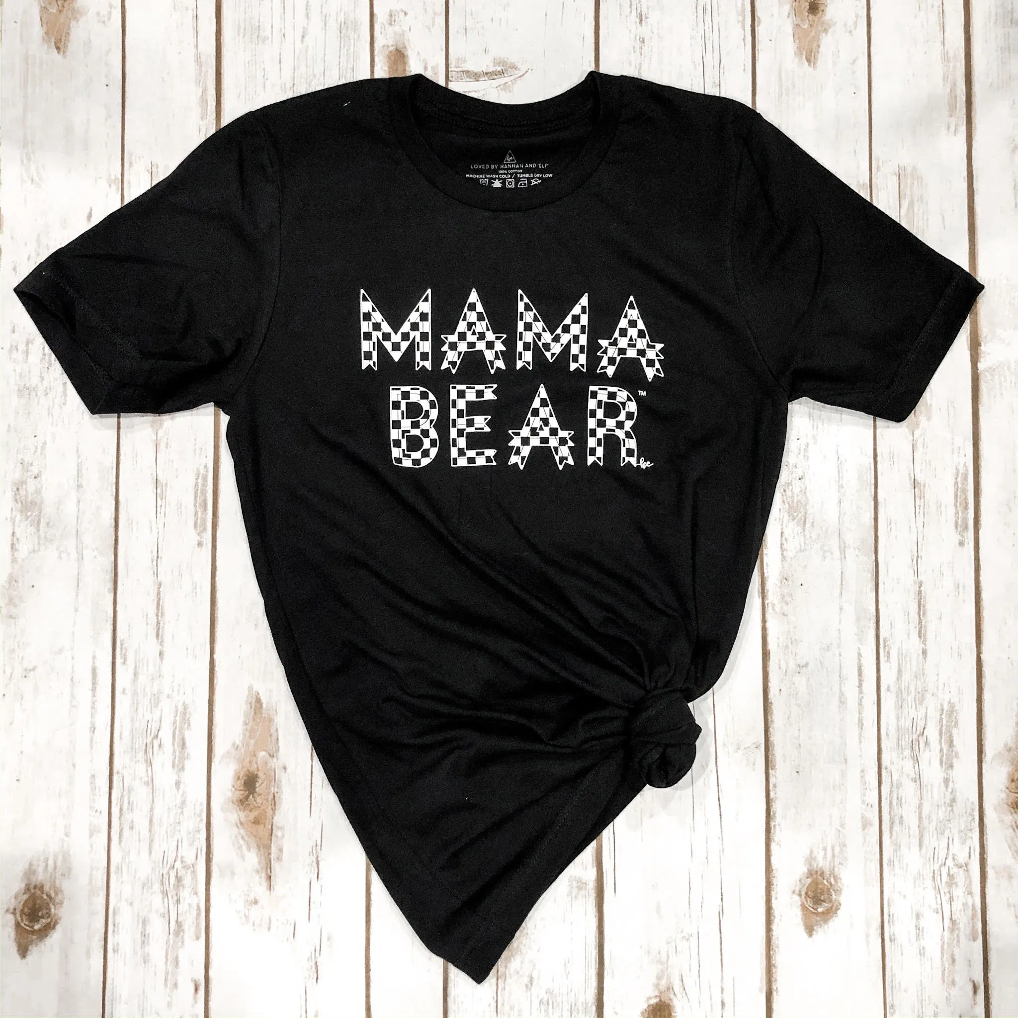 Checkered "Mama Bear" Tee