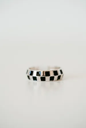 Checkered Ring | Black