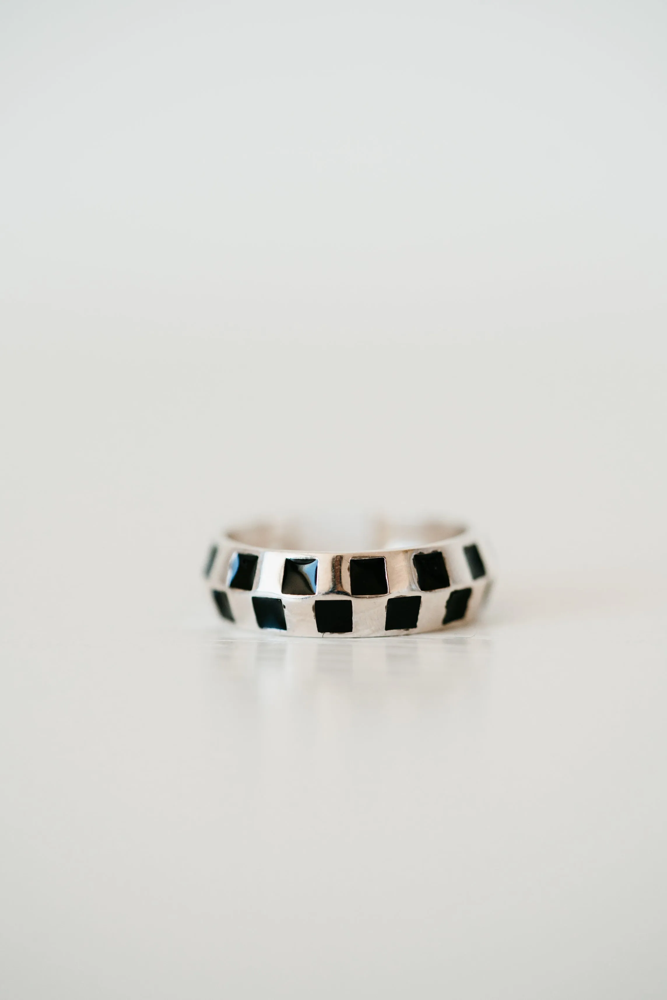 Checkered Ring | Black