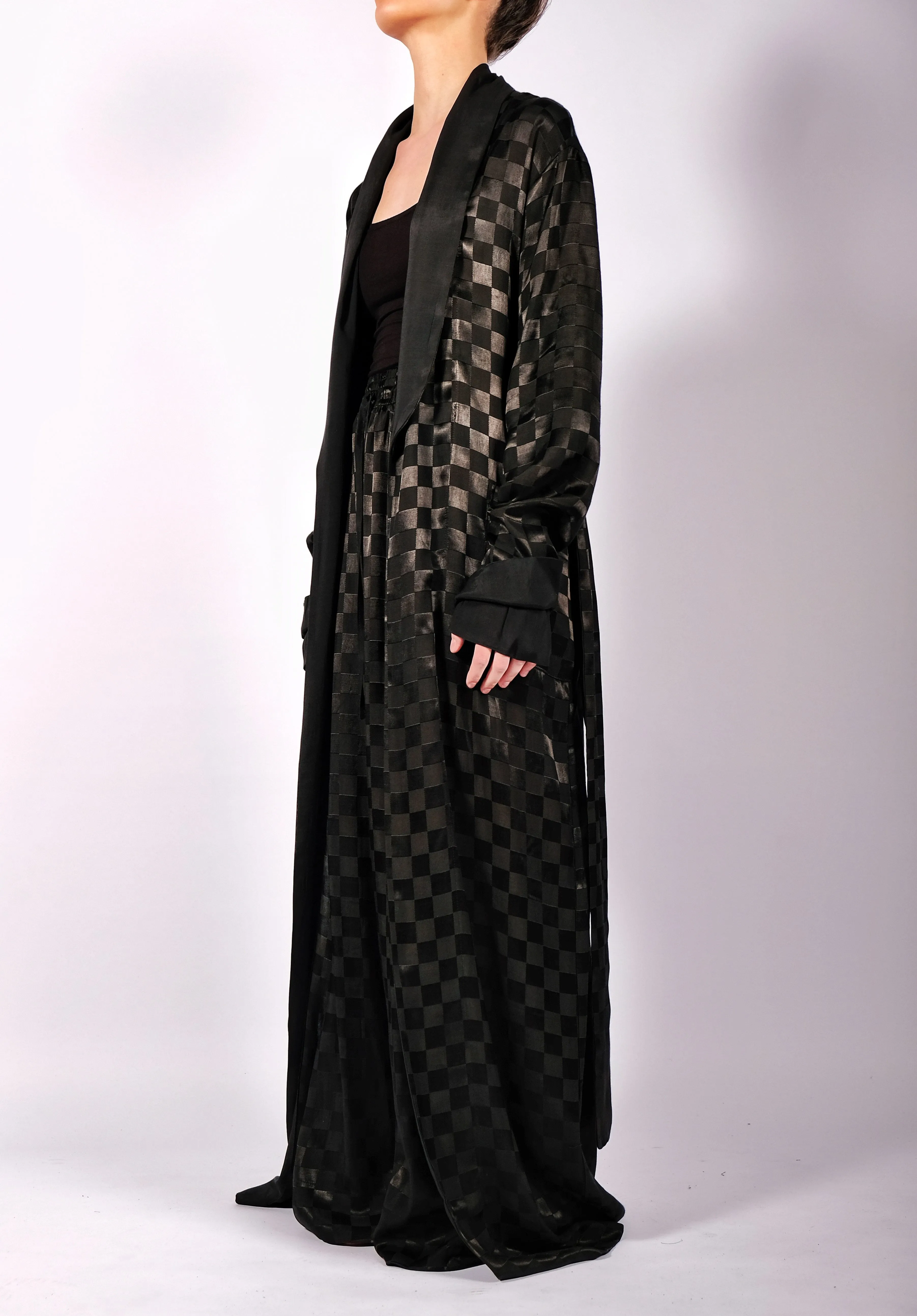 Checkered Robe Maxi