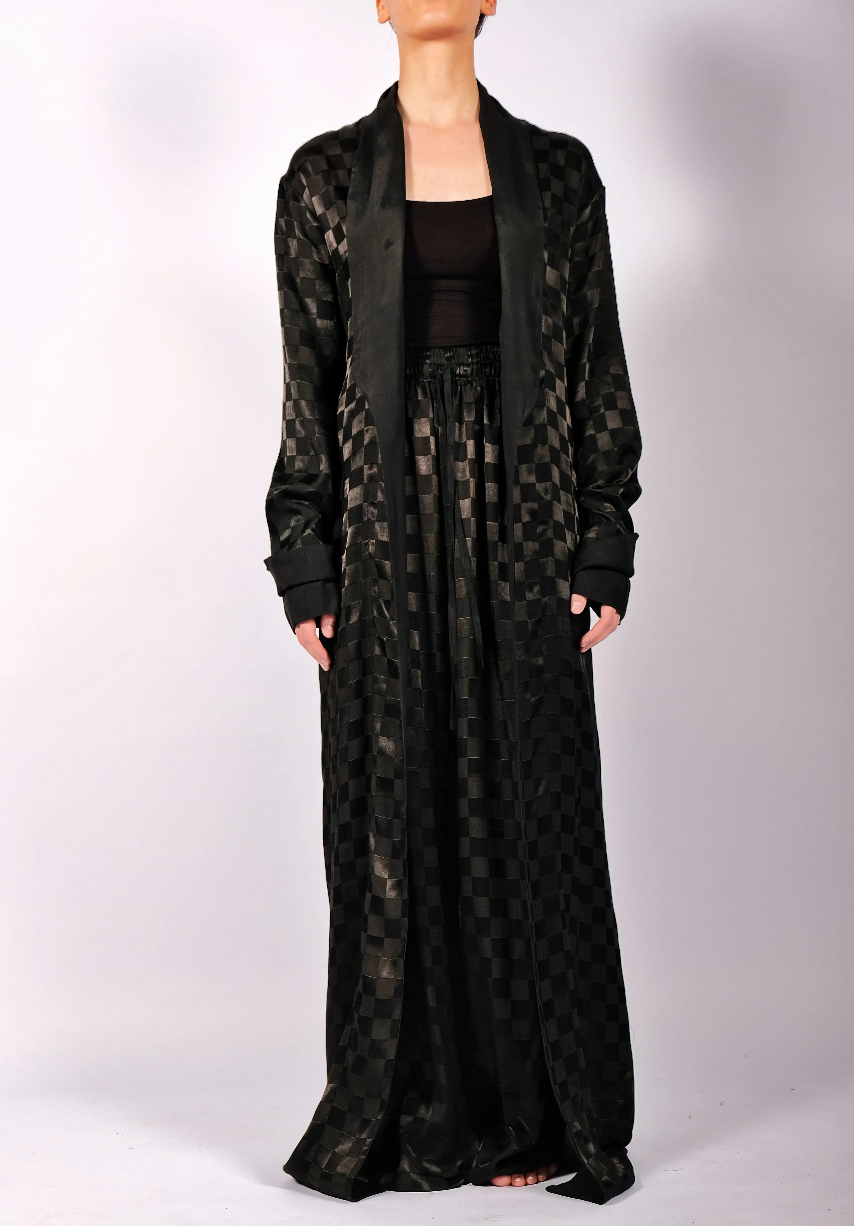 Checkered Robe Maxi