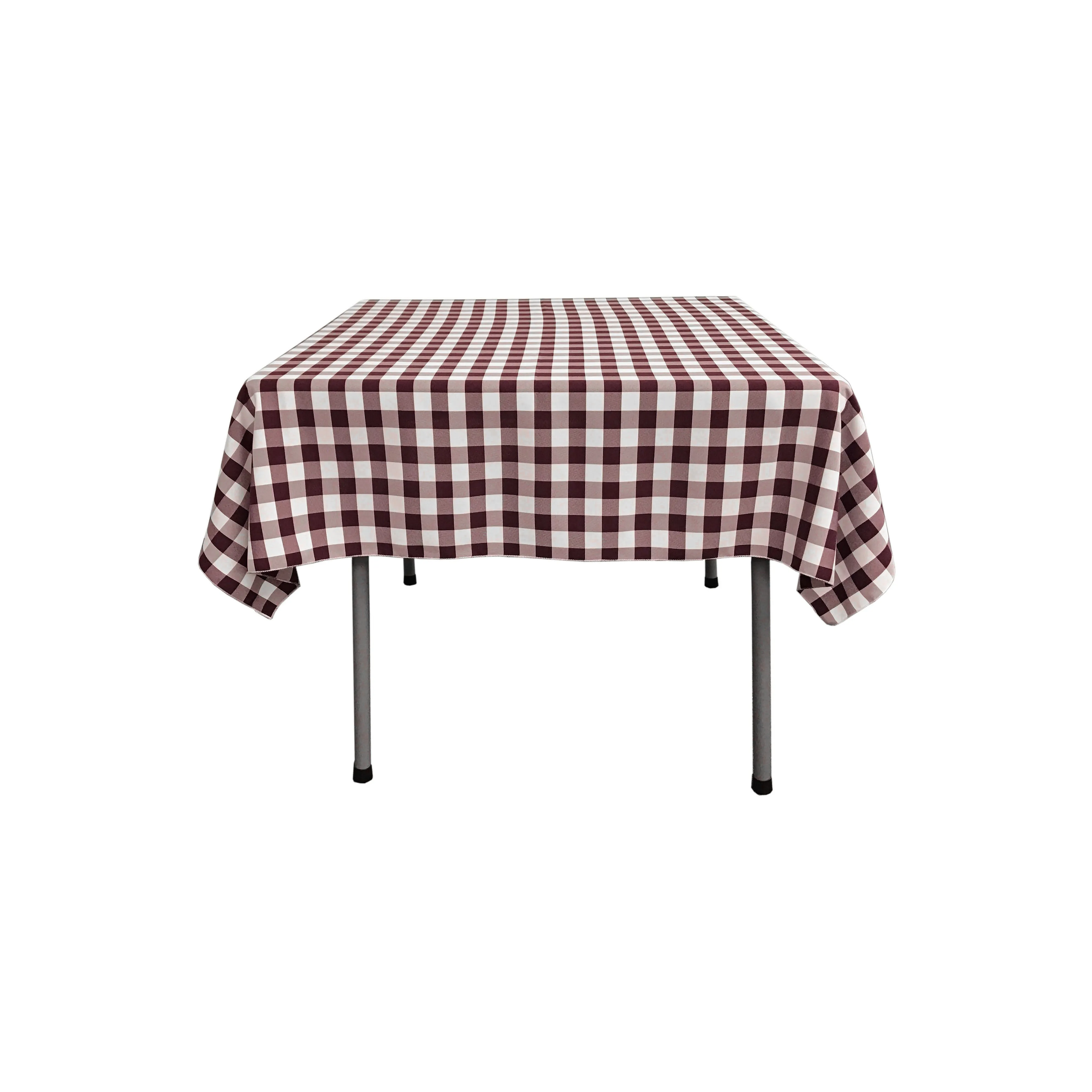 Checkered Square Tablecloth 58 by 58-Inch