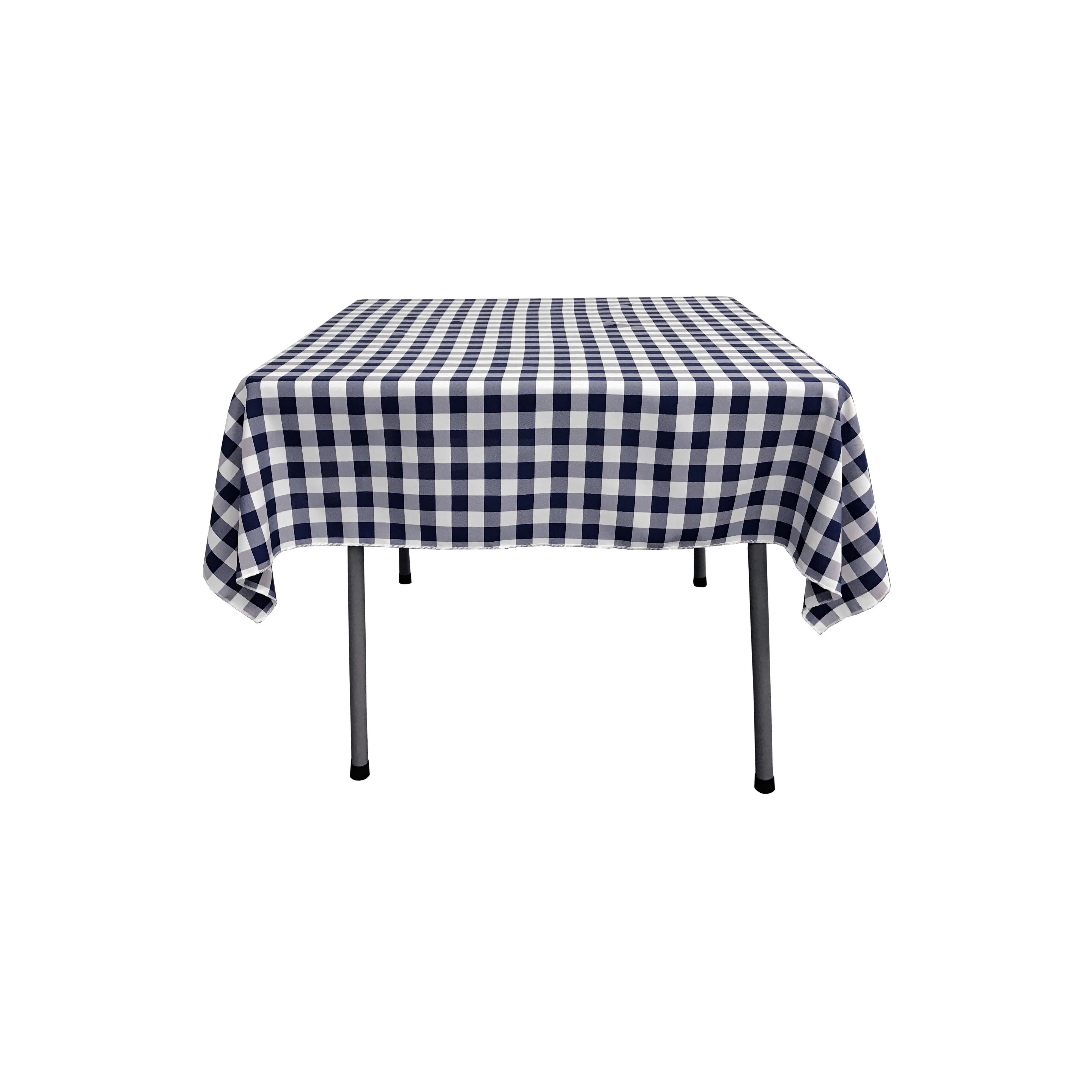 Checkered Square Tablecloth 58 by 58-Inch