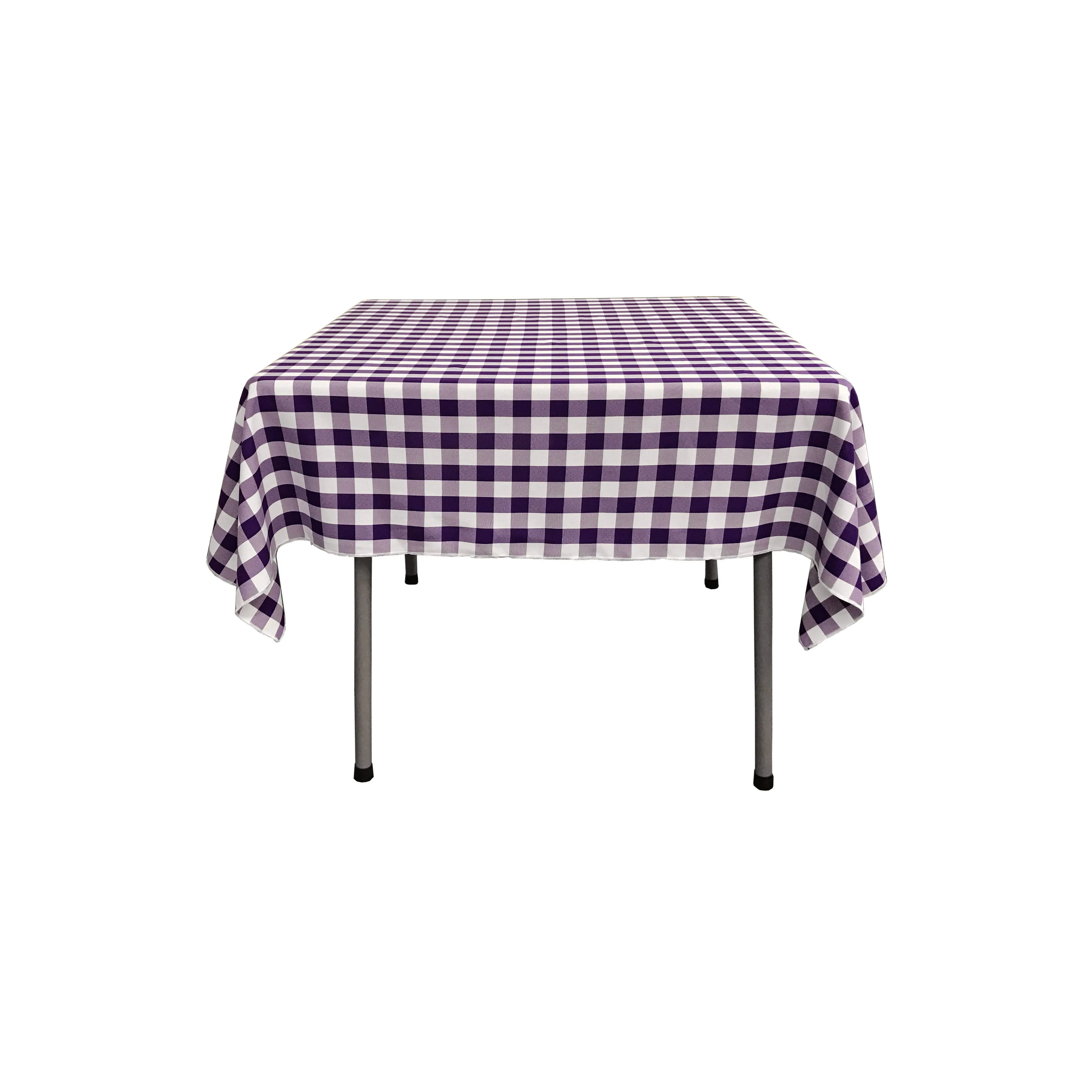 Checkered Square Tablecloth 58 by 58-Inch